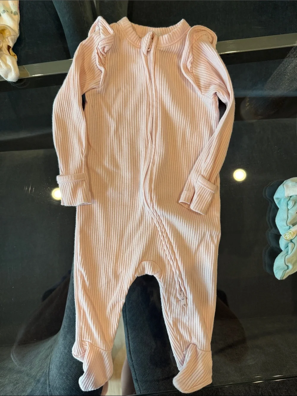 Old Navy Pink Strawberry & Pastel Print Baby One-Piece Sleepers - 4-Pack